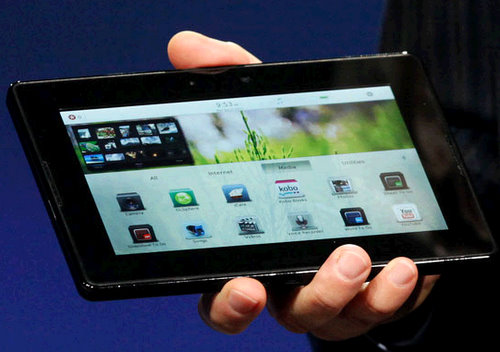 the blackberry playbook tablet. The Blackberry Playbook is