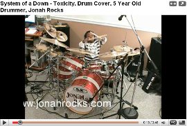 5 yr old drummer