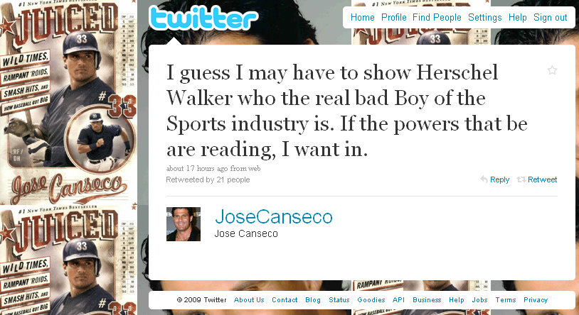 jose canseco tweet