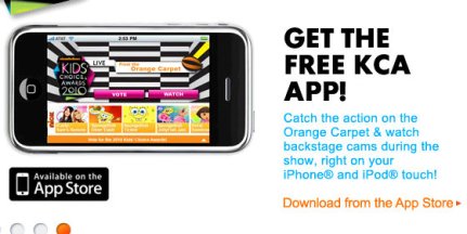 kids choice awards iphone app