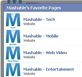 mashable facebook fan page network