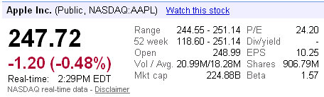 apple stock price new high