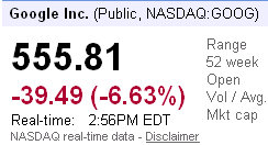 google nasdaq goog stock price