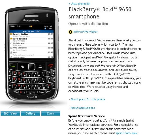 blackberry bold 96501