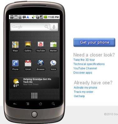 google nexus one online store