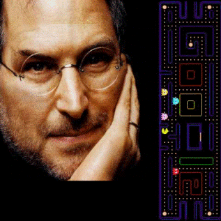 steve jobs google pacman logo