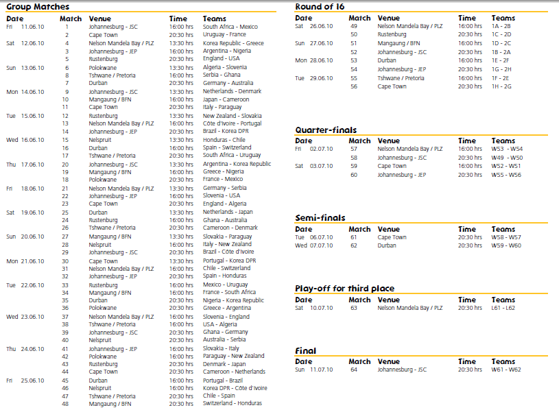 World Cup Schedule Printable Stephenson