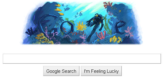 jacques cousteau birthday google logo