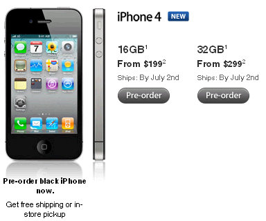 pre order iphone 4 july 2