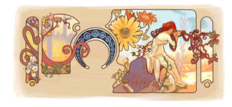 Google Logo Celebrates Alphonse Mucha 150th Birthday | SMSEO