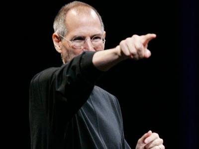 steve jobs pointing apple