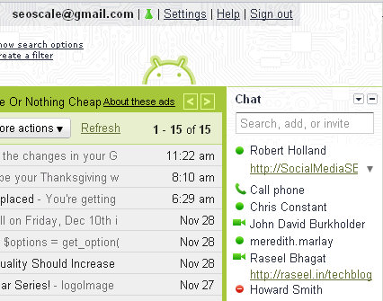 drive website traffic gmail chat