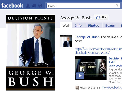 president george w bush facebook live event