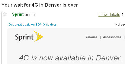 sprint 4g denver email