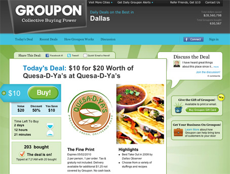 groupon daily deal international