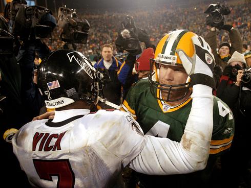 michael vick brett favre