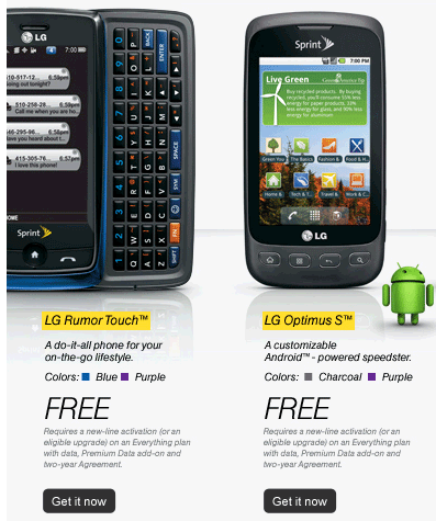 sprint free android phones