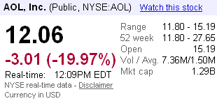 nyes aol down