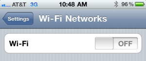 turning off iphone wi fi