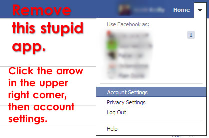 remove facebook app