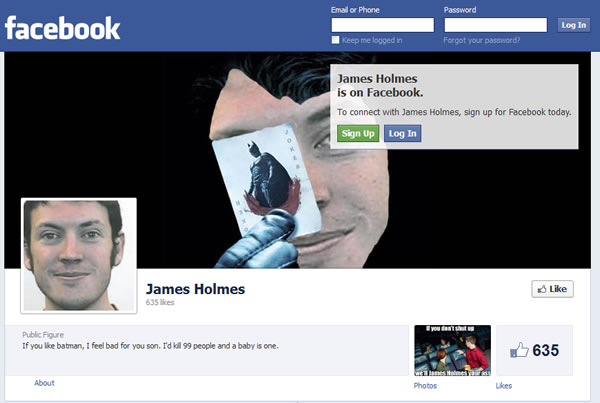 james holmes facebook page