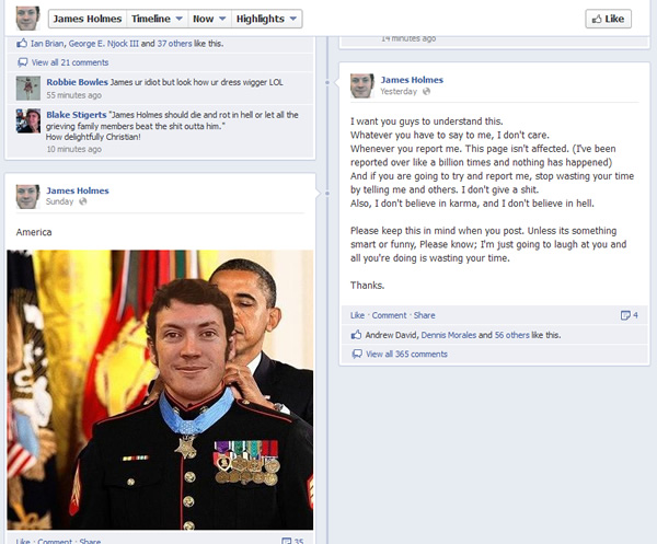 james holmes tribute page