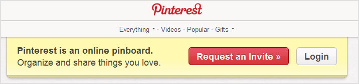 pinterest request an invite