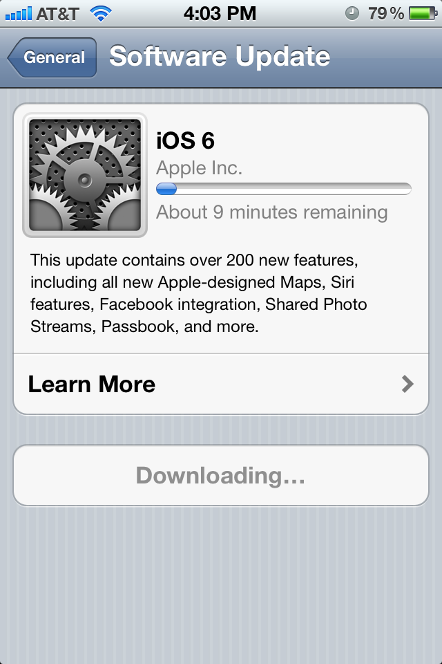 ios 6 upgrade errors