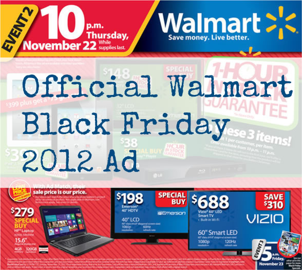 Walmart's Black Friday Flyer is Here {2012 Ad}