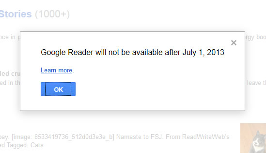 google reader shutdown alternatives