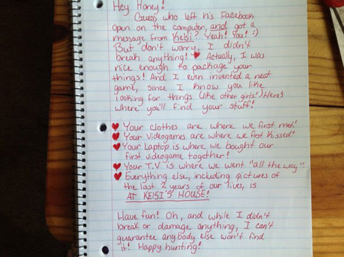 viral break up letter scavenger hunt