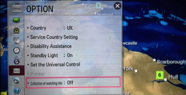 lg tvs spying turn off