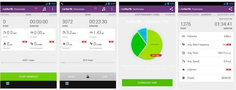 runtastic pedometer fittness app