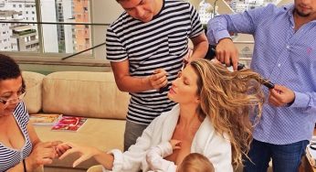 Gisele Bundchen breastfeeding photo on Instagram