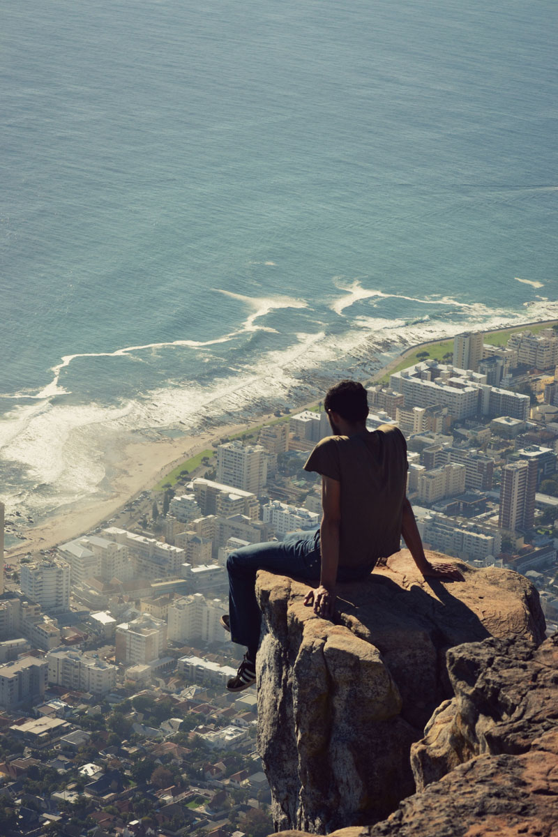 lions head hike overlooking cape town south africa