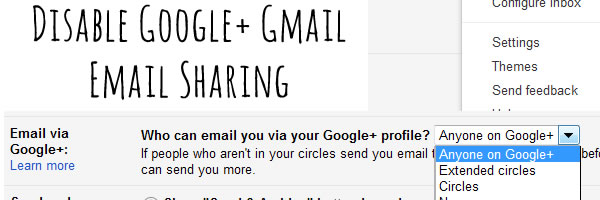 disable gmail google email sharing how to