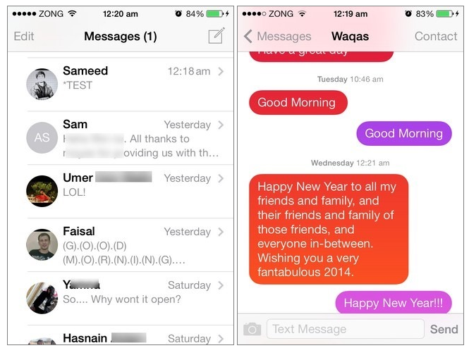 ios7 text message color change