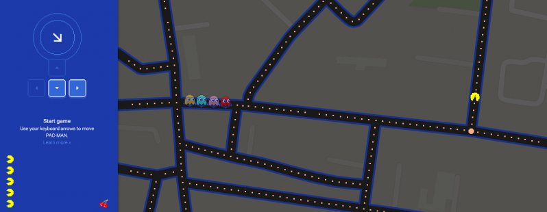 google map pac man game 2