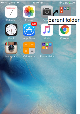 how to nest folders inside other folder in ios 9 1