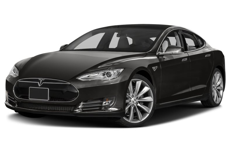 black tesla model s electric sedan