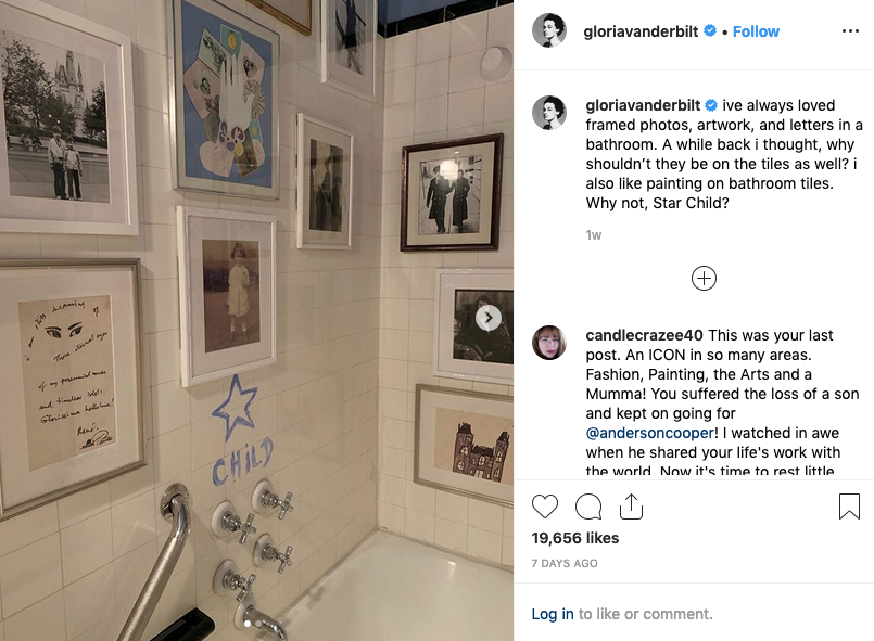 fashion icon gloria vanderbilt instagram