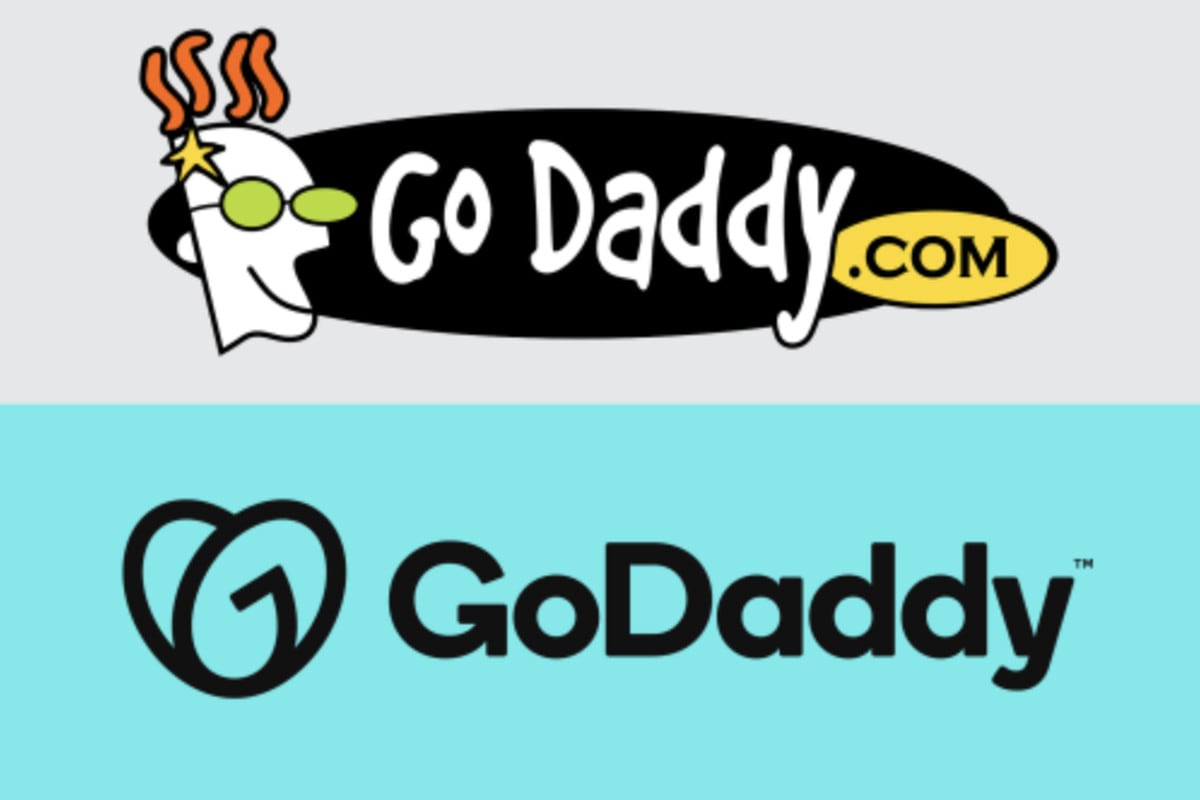 godaddy's new logo compared to the old one