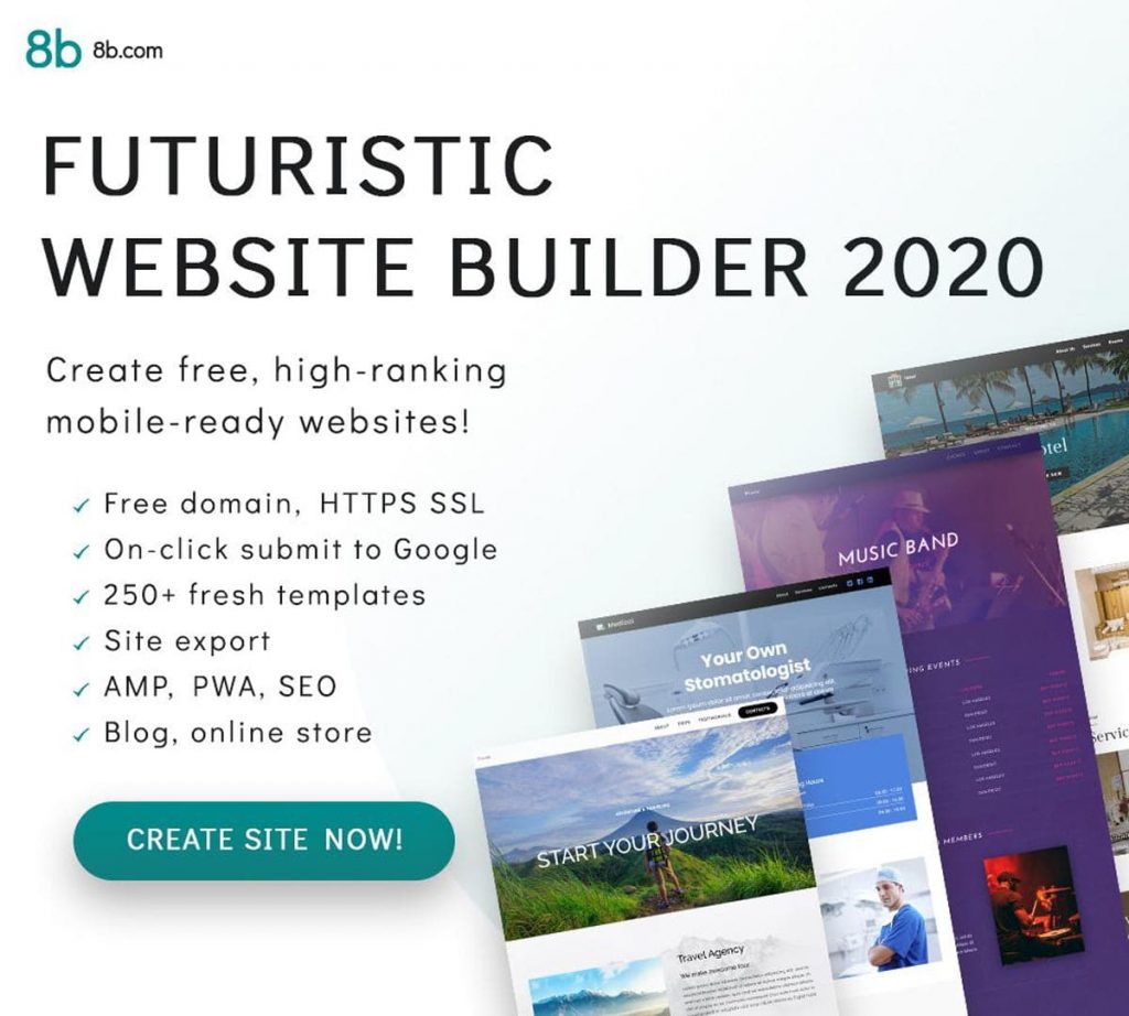 8b futuristic website builder