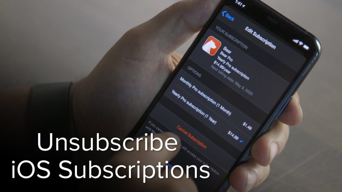 how to cancel subscription on iphone