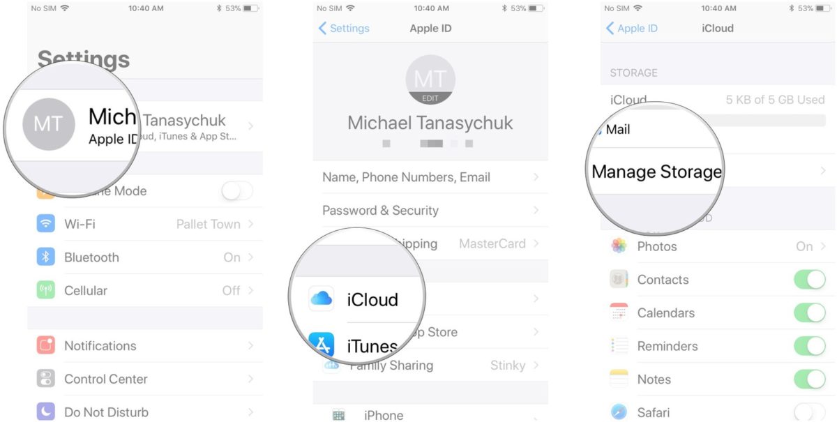 how to manage icloud storage