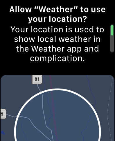 permanently stop apple watch allow location access prompt